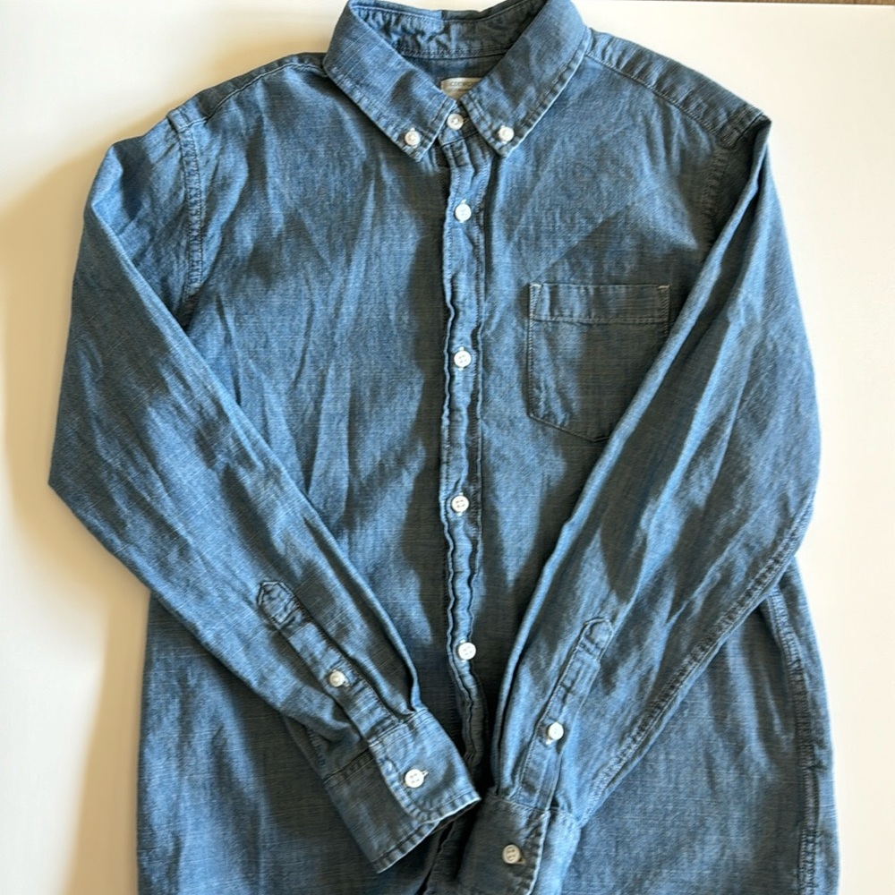 Crewcuts, size 12, kids long-sleeve chambray button down